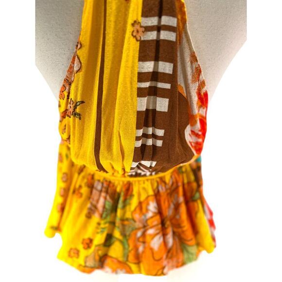 Free People Women's Size Small Mango Combo Hot Tropic Halter-Neck NEW - Picture 6 of 9